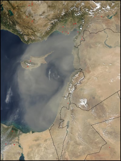 Dust Clouds Over Cyprus